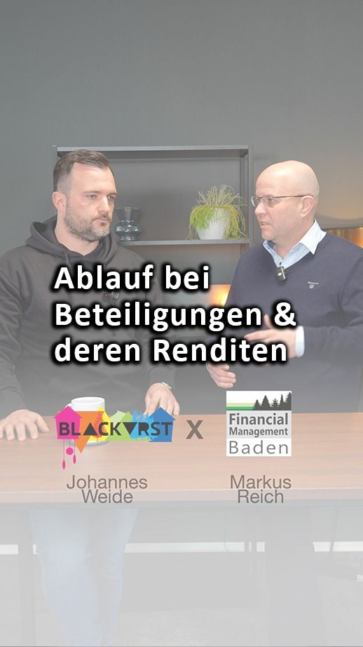 Im 2. Teil FMB x Blackvrst Group sprechen Johannes Weide und Markus Reich über den Ablauf von Beteiligungen sowie verschiedene Höhen von Renditen.

#financial #management #baden #blackforest #finanzierungsmöglichkeiten #Finanzierung #beteiligungen
