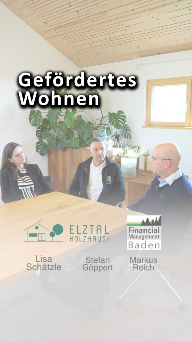 Elztal Holzhaus X FMB 4:
 
Was ist gefördertes Wohnen und was muss beachtet werden?
Lisa Schätzle und Stefan Göppert geben Auskunft, wie man bei den Förderbedingungen auf der richtigen Seite ist.
 
#financial #management #baden #schwarzwald #bauen #bauherr #holzhaus #baufinanzierung #netzwerk #geförderteswohnen #förderung